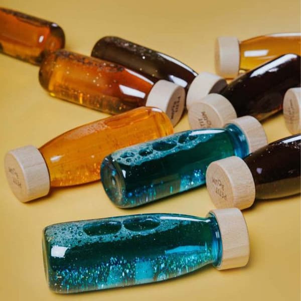 Legetøj - ALILO - FLOAT BOTTLE CAŠRCUMA - Gul - 14 x 4 cm - Unisex Gul