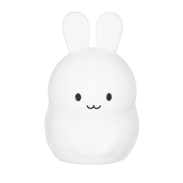 Rabbit Night Light - ULYSSE - Liten - Silikon - 3 lägen - 8 färger Vit