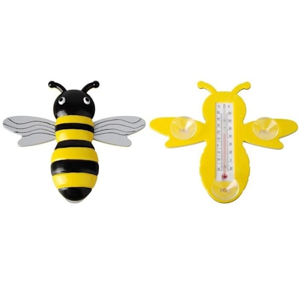 Termometer - Getingtermometer - Gul - Plast - 22,2 x 3 x 19,5 cm - Sugkoppar Gul