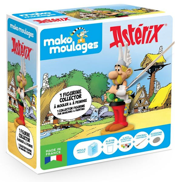 Kreativ box - Mako Moulages - Asterix och Obelix - 15 cm statyett - Tillverkad i Frankrike - Från 5 år Flerfärgad