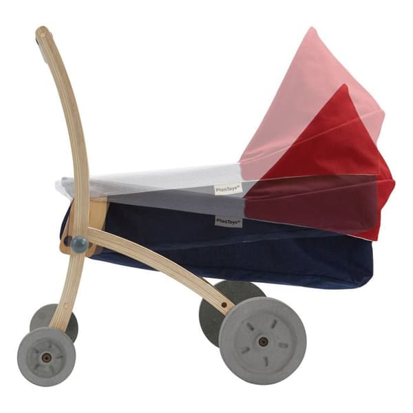 Dukke bil i træ fra Plan Toys Grå