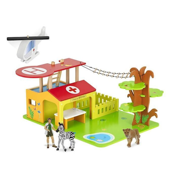 Figurine-setti - PAPO - Viidakon sairaala - Viidakko - Puu - Sekalaista Flerfärgad