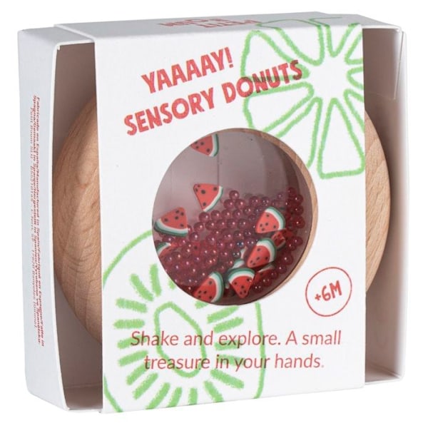 Petit Boum - Donut sensorisk Vattenmeloner - COOL KIDS PROJECT Röd