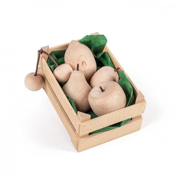 Erzi - Pikku hedelmälaatikkko luonnonpuusta Beige