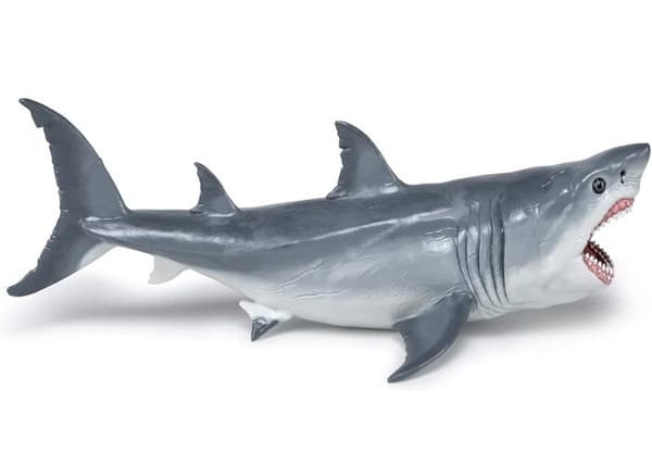 Förhistorisk figur: Megalodon Enfärgad