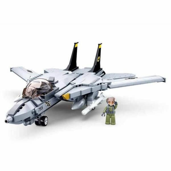 Byggesæt - Jet Fighter Fly - Sluban - 404 dele Grå