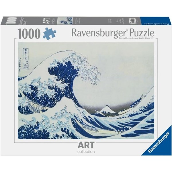 Ravensburger - Puzzle Stora vågen i Kanagawa 1000 bitar Vit