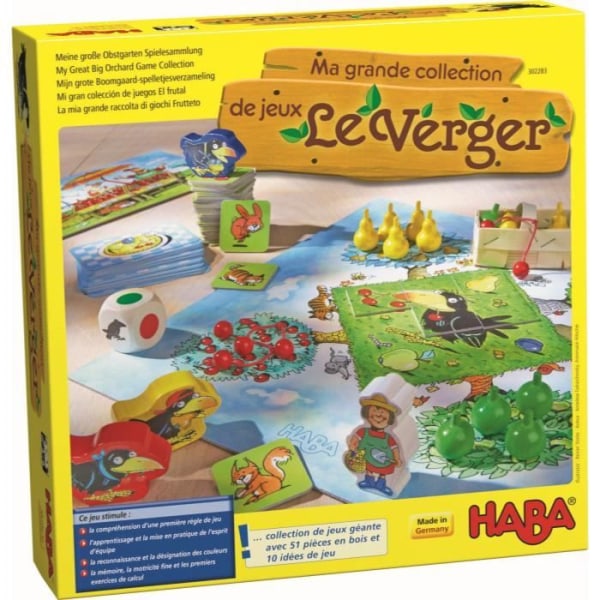 HABA - Min stora samling spel - Le Verger - 10 spel på 1 - 3 år och mer, 302283