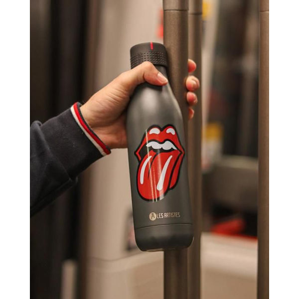 Bottle up French kiss mat vätskeflaska 500ml - Les artistes de paris UNIQUE Mörk antracitgrå Grå, röd och vit
