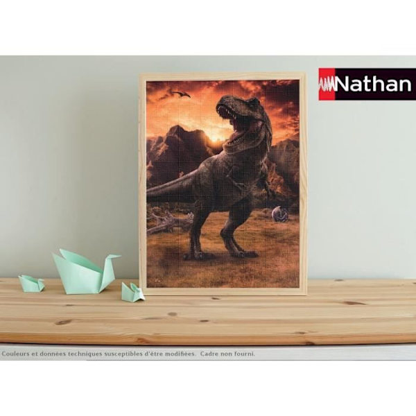 JURASSIC WORLD 3 - Palapeli 250 palasta - Tyrannosaurus rex - Nathan Flerfärgad