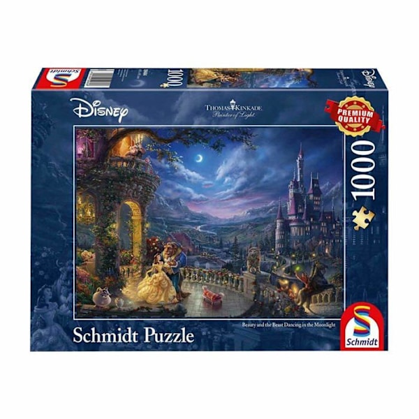 1000 palanpuzzle: Kaunotar ja Hirviö, Disney Flerfärgad