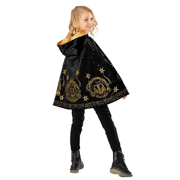 Naamiaisasu - Harry Potter - Luksus takki neljään tupaan - Musta sametti - Kultaiset kuviot - 3 vuotta ja yli Svart 7-8 år gammal