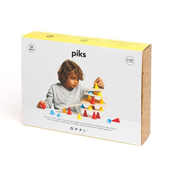 Oppi - PIKS - Lille sæt 24 stk. Gul