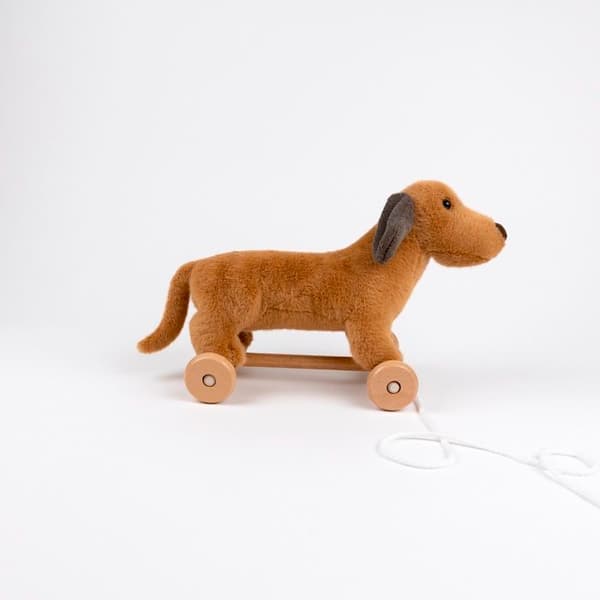 Træk legetøj - EGMONT TOYS - Edward - Brun - Træ & polyester - 12 måneder+ brun