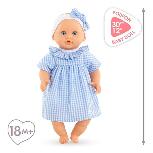 Min Första Docka Bebis Kram Milly 30cm Blå