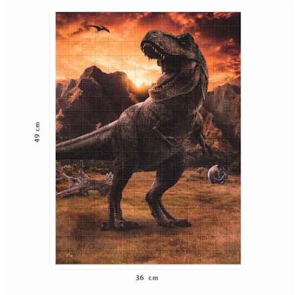 JURASSIC WORLD 3 - Palapeli 250 palasta - Tyrannosaurus rex - Nathan Flerfärgad