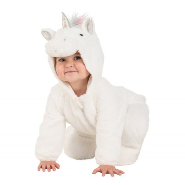 UNIKORN KOSTUME REGNBUE MANE BABY Vit 2-3 år