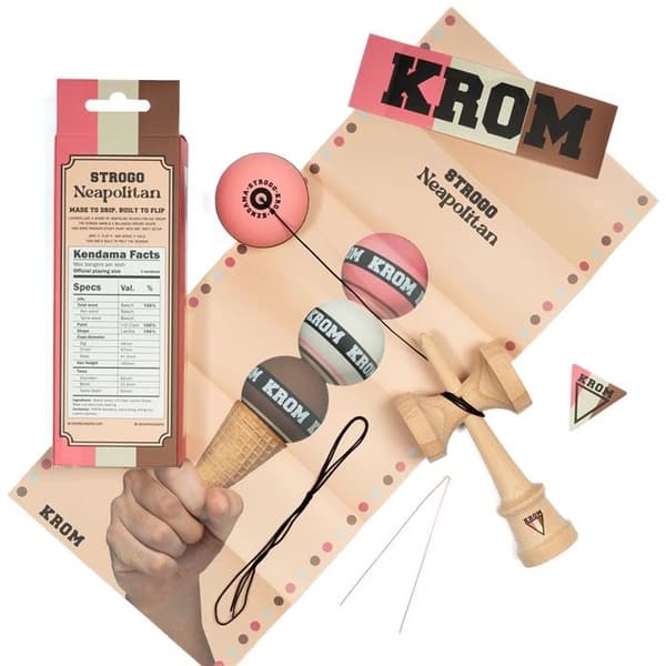 KROM Kendama - Krom Kendama Strogo Neapolitan Strawberry - KROM Ros