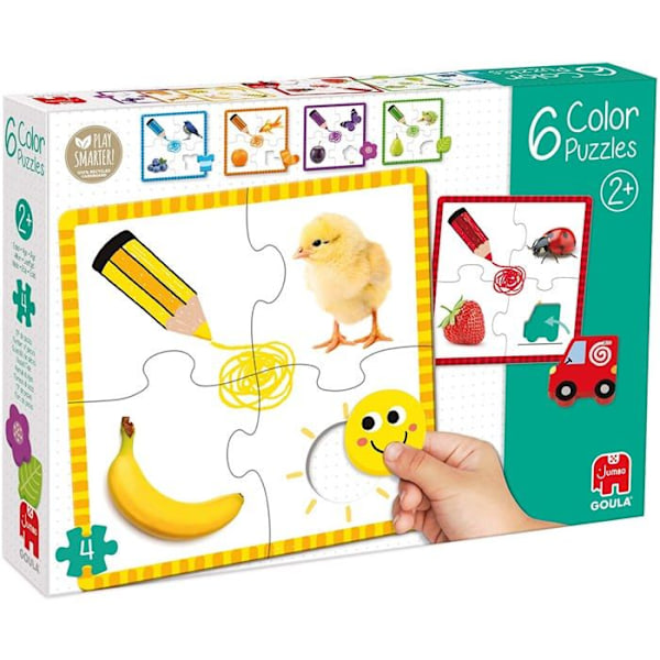 Jumbo värjättävä palapeli junior 22 x 20 cm 6 osaa - JUMBO - Monivärinen - Lapsille - Yhteensopiva - Valkoinen valkoinen