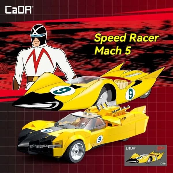 CaDA - Bil Speed Racer Shooting Star 250 dele - TOOPIZ Gul