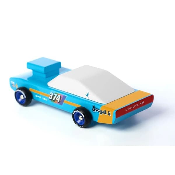 Miniature bil - Candylab - Sølvmåge 5 - Blå - 3 år - Massivt træ Blå