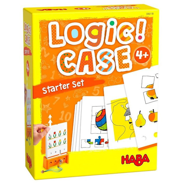 HABA - LogiCASE Starter Set 4+ - Pusselspel för logiskt tänkande och koncentration - 77 pussel per kit - Barn 4+ Gul