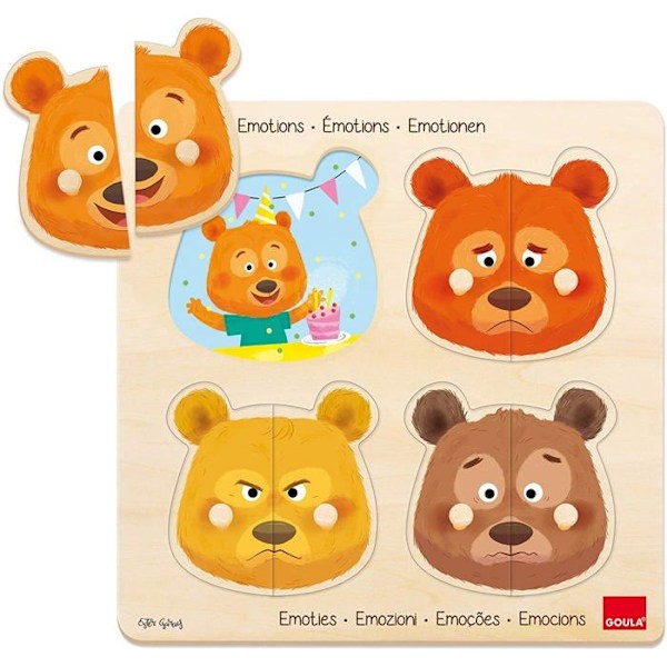 Puzzle eläimet - GOULA - Tuntemukset - Alle 100 palaa - Sekä tytöille että pojille - 2 vuotta+ Flerfärgad