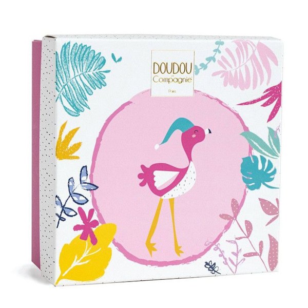 Doudou - Doudou et Compagnie - Flamingo - Nukketeatteri - Les Minizoo rosa och blå