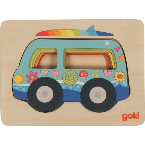 Goki - Lager-pussel Van - GOLLNEST & KIESEL Blå