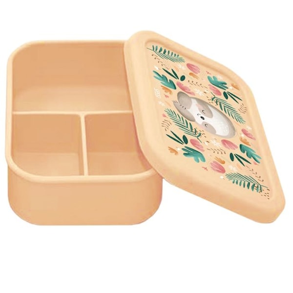 Lunchbox - Sassi Junior - Gnawy the sloth - Silicone - Rectangular - Beige Beige
