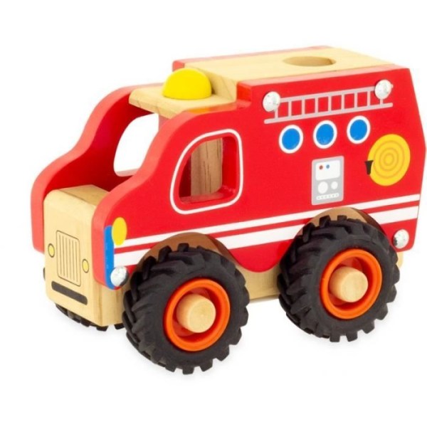 Ulysse träbrandbil - Min brandbil - Blandat - 12 månader och över - Röd