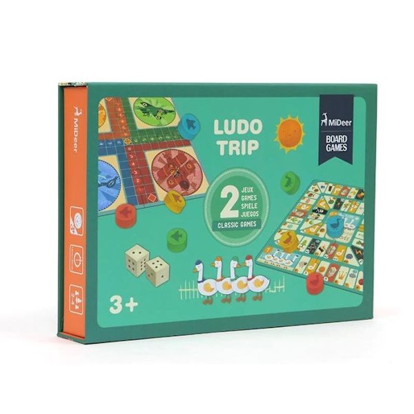 Mideer - Ludo Trip - Gås och små hästar spel - ASA LEKSAKER Flerfärgad