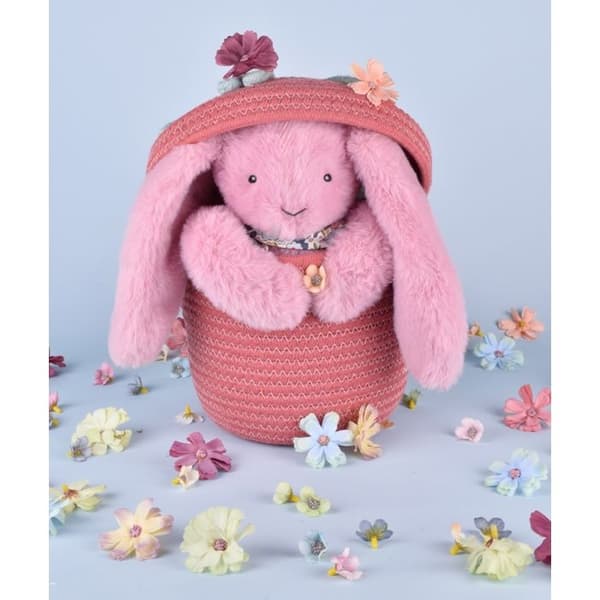 Doudou et Compagnie - Vaaleanpunainen Kukallinen Pupupehmolelu 25 cm Ros