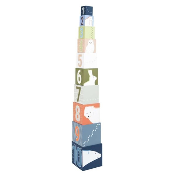 Safari Puinen Sensory Block Setti 12 osaa kastanj