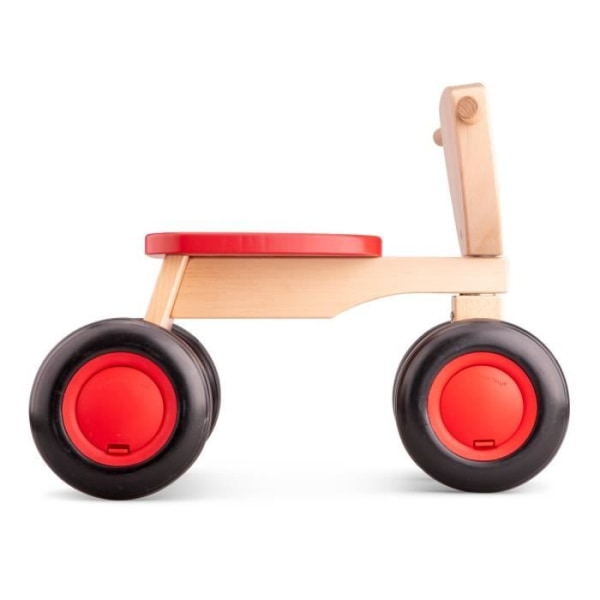 Ny Classic Toys Road Star Junior 4-Wheel Balance Bike Freewheel Röd/Brun