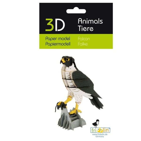 Fridolin - Paperinen 3D-malli haukka Svart