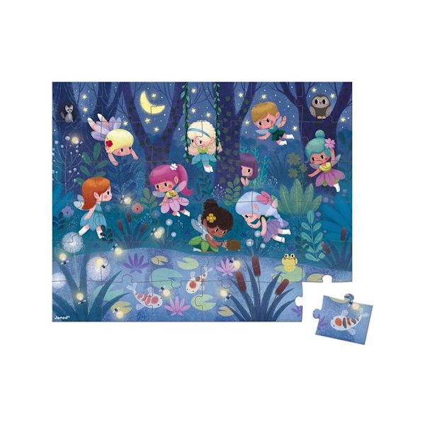 Puzzle keijut ja lumihiutaleet - Flerfärgad