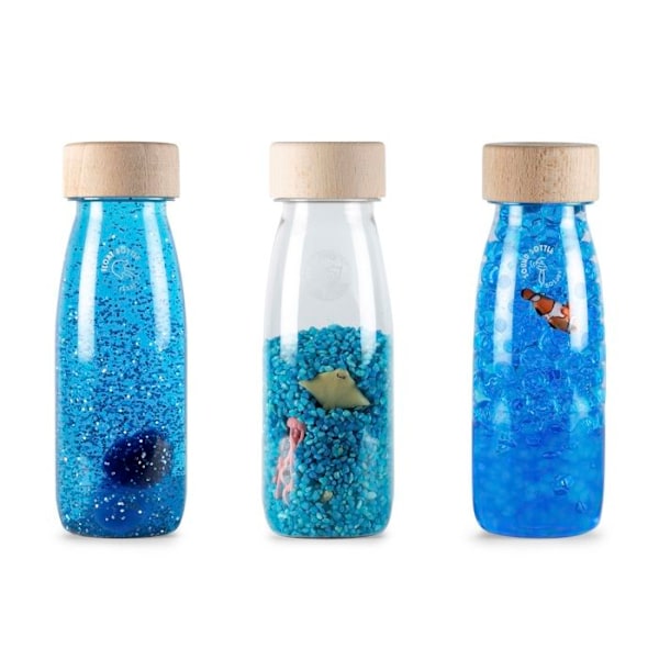 Sensory bottles - PETIT BOUM - Pack Serenity - Blå - Avkoppling - 12 månader och uppåt Blå