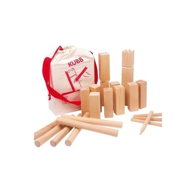 Vikinkien shakki «Kubb» Deluxe kastanj