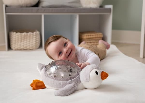 Cloud b - Genopladelig Tranquil Penguin natlampe - BTL DIFFUSION Grå