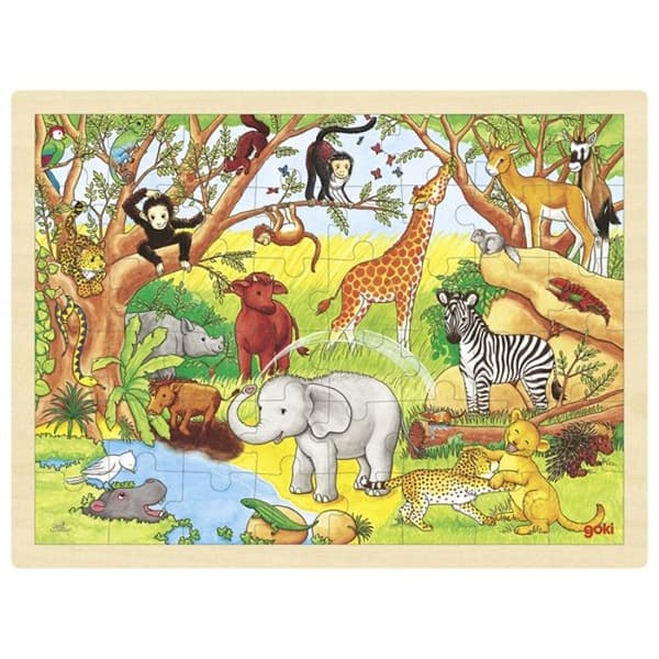 Puzzle drenge - Afrika - Dyr - 48 stykker