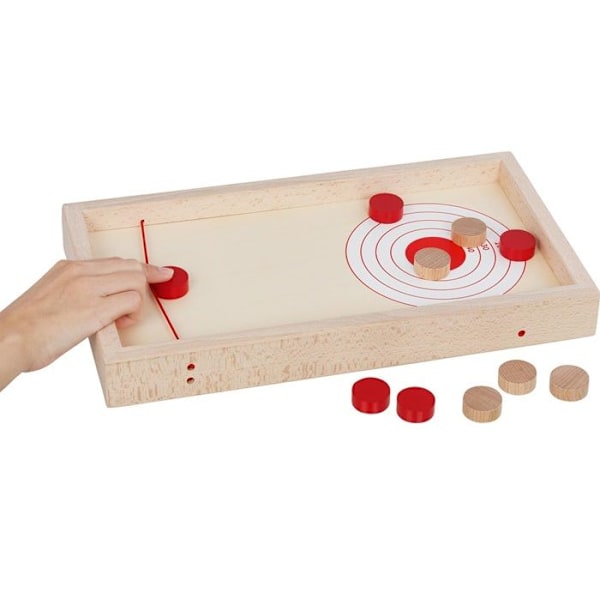 Goki - Super Puck 2 i 1 shuffleboard-spel - GOLLNEST & KIESEL Beige