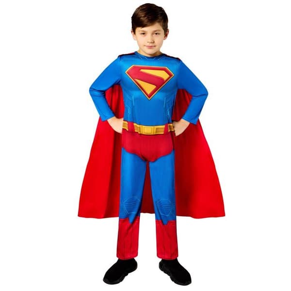 Perinteinen Superman-puku Blå 7-8 år gammal