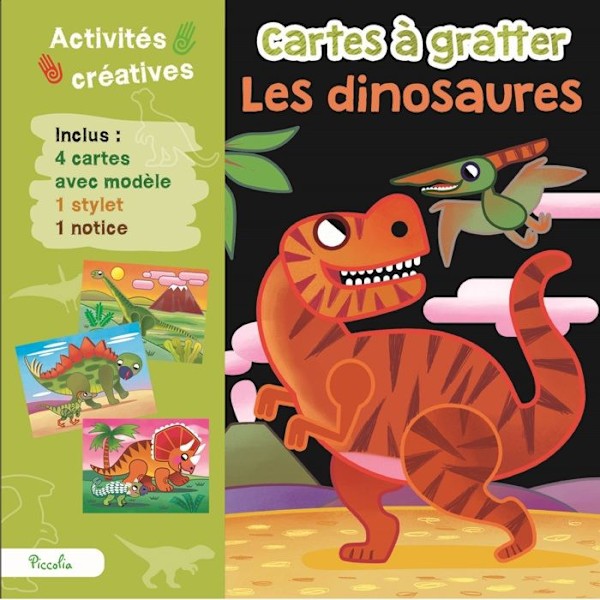 Piccolia - Skrapkort Dinosaurier - DAPHNE Grön