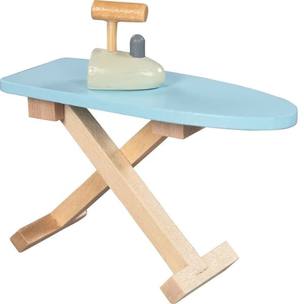 Miniature møbler - GOKI - Goki - Vaskerum sæt til dukkehus - Træ og tekstil - 29 dele beige