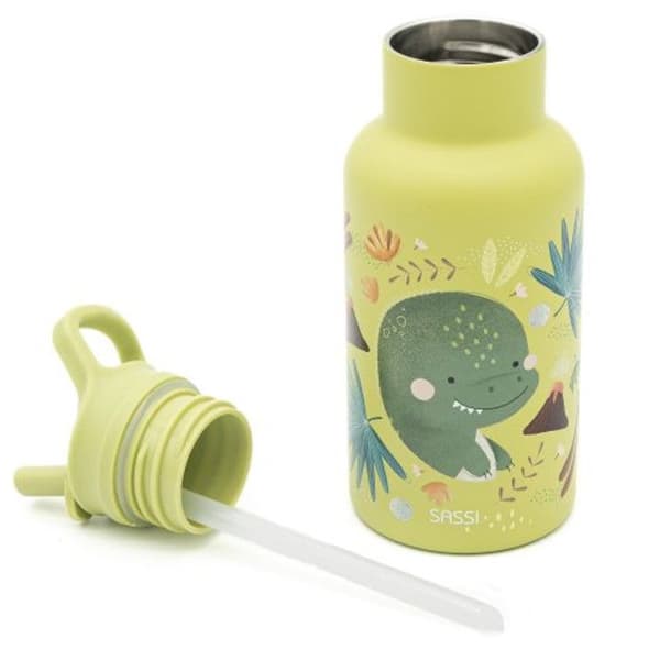 Sassi Junior - Isoleret flaske Cracky dinosaur 350 ml Flerfärgad