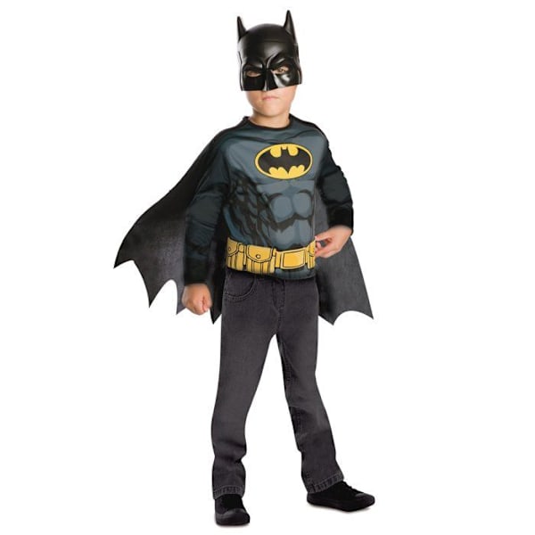 Batman-lasten puku ja maski - Musta Svart
