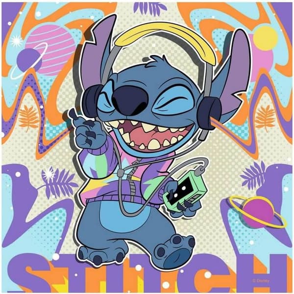 Puslespil 3x49 brikker: Disney Stitch