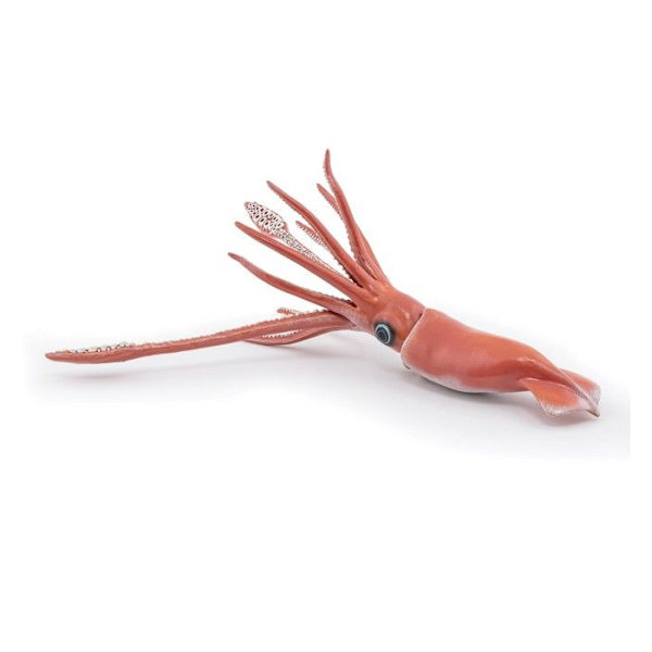 Figurine jättebläckfisk Orange, vit och svart