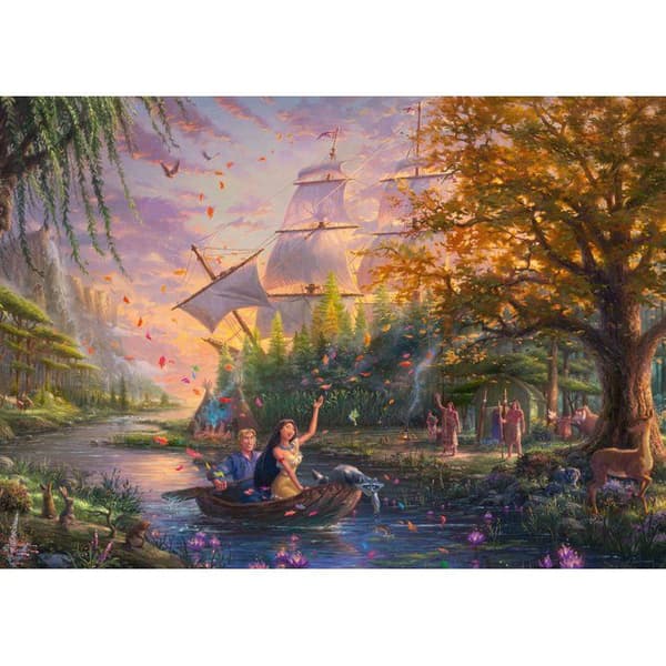 Pussel 1000 bitar - SCHMIDT SPIELE - Thomas Kinkade Studios - Disney - Pocahontas - 1000 bitar Flerfärgad